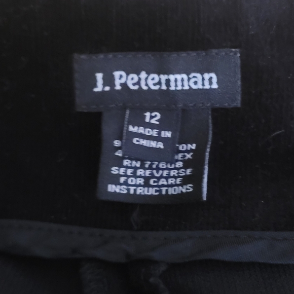 J. Peterman Black Velvet Pants – Size 12 - Picture 2 of 4